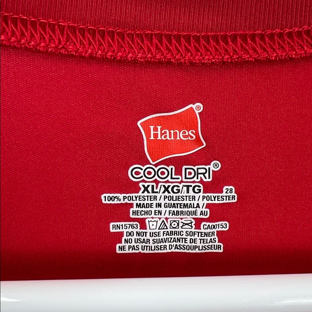 Hanes - Cool Dry - Men’s Quick drying Tee Shirts - 2 Pack - Red and Gray - XL - Picture 5 of 8